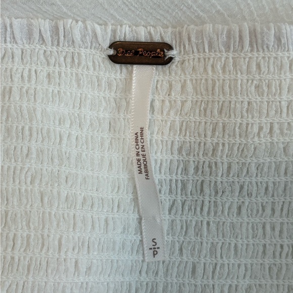 Free People Dream Of You White Top Size Small - Picture 7 of 8